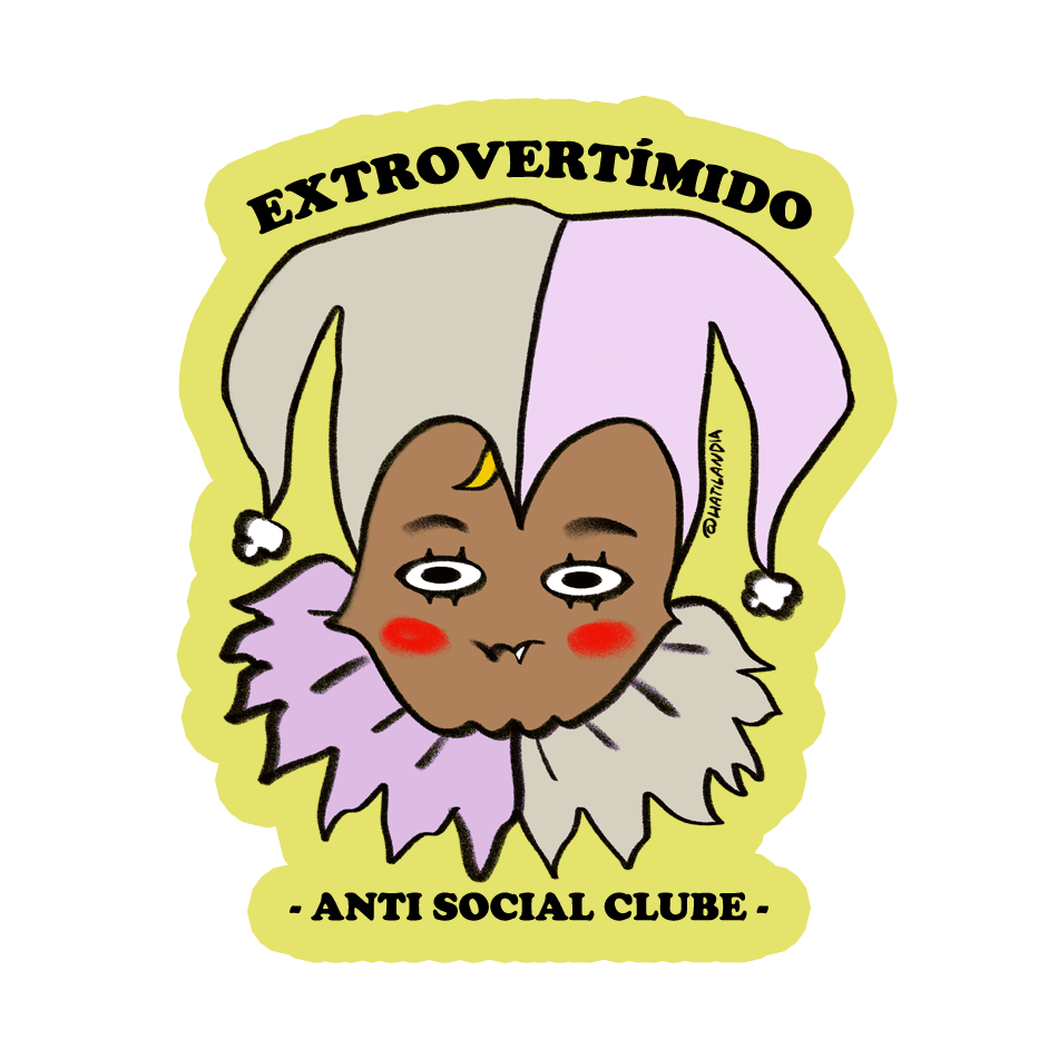 Adesivo - extrovertímido social clube