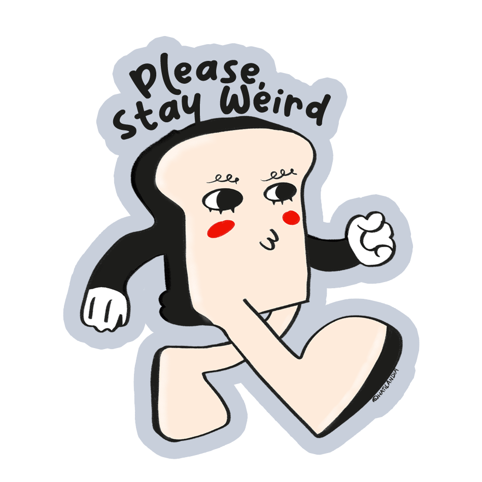 Adesivo - por favor, continue sendo estranho