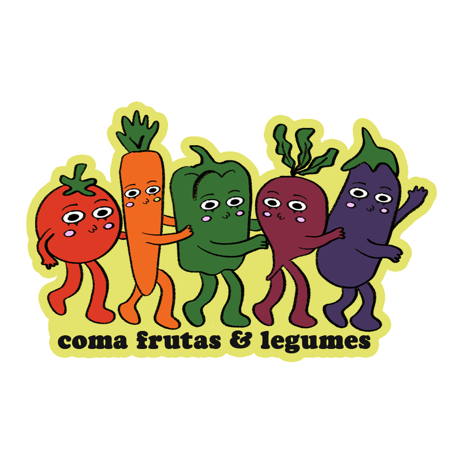 Adesivo - coma frutas e legumes