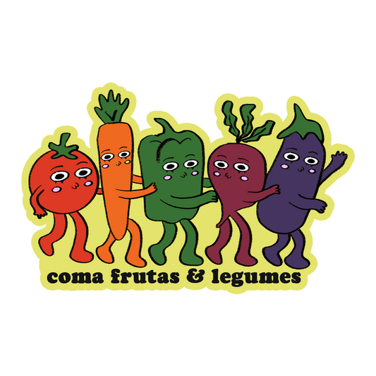 Adesivo - coma frutas e legumes