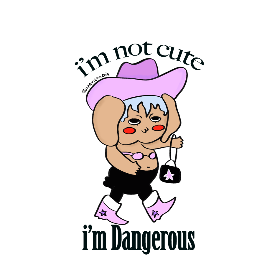 Adesivo - i'm not cute, i'm dangerous