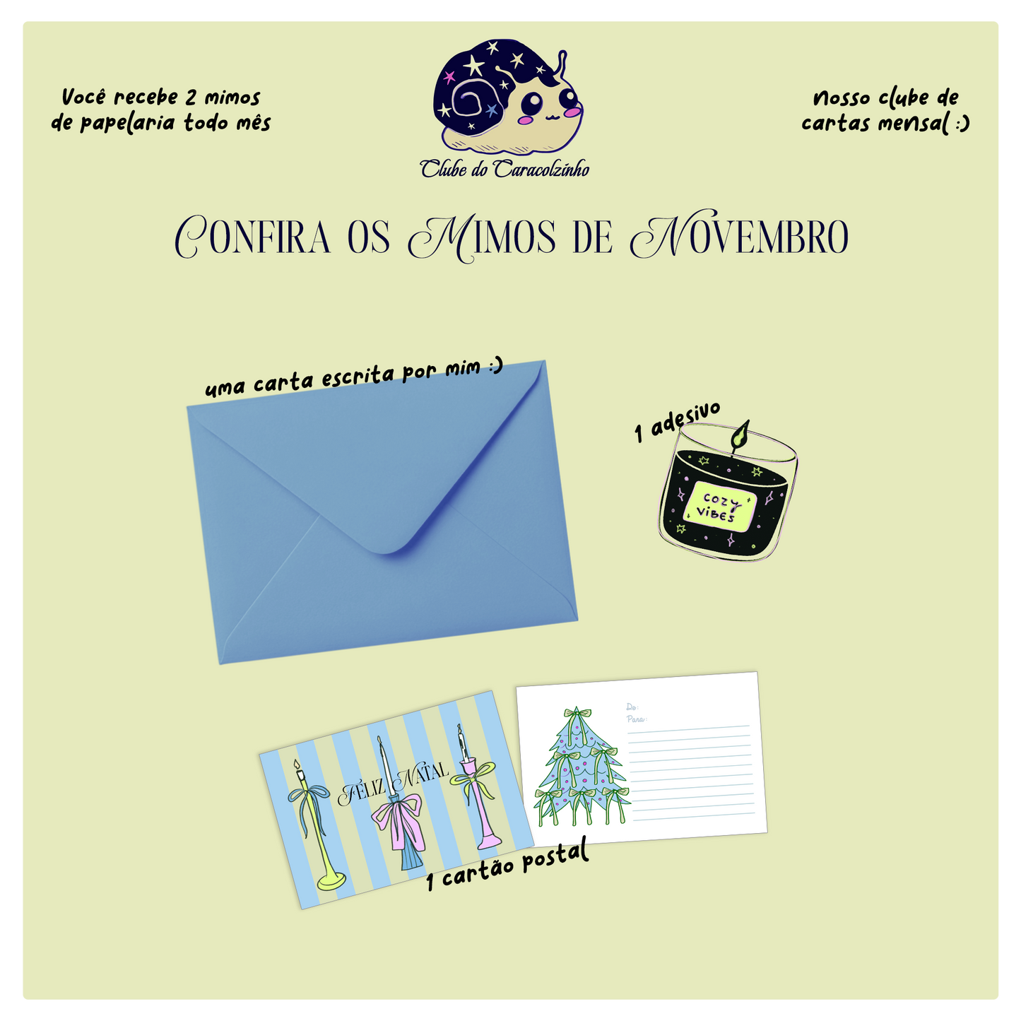 Clube do Caracolzinho - clube de mimos mensal